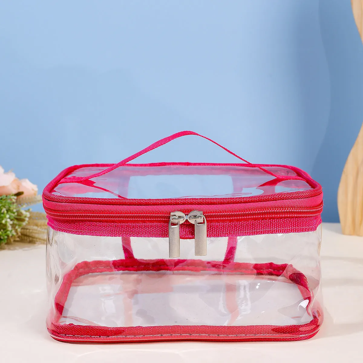 Classic Transparent Hand Storage Wash Cosmetics Bags