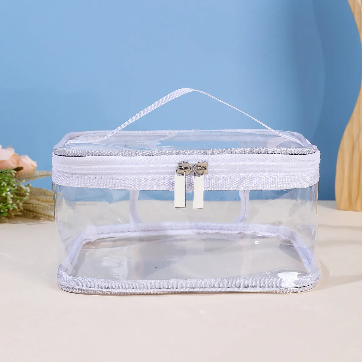 Classic Transparent Hand Storage Wash Cosmetics Bags