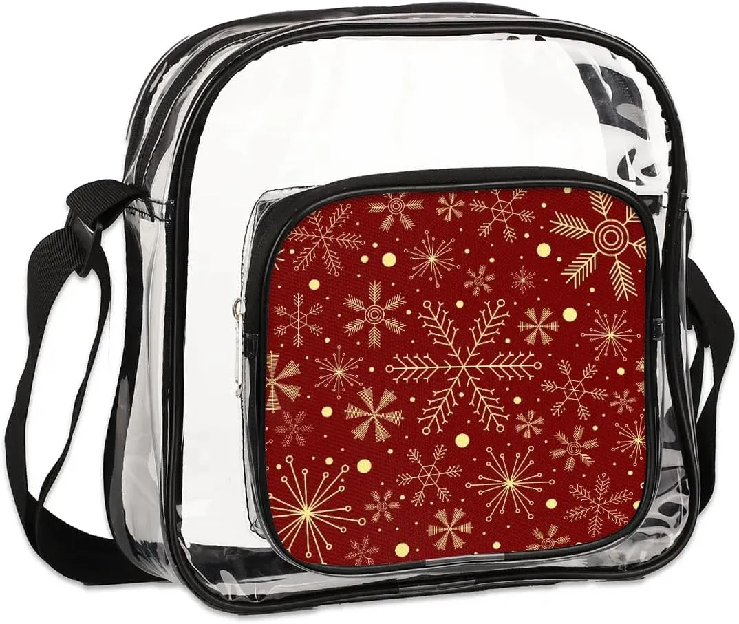 Clear Crossbody Bag Stadium Approved for Women and Men Transparent Messenger Shoulder Bag Clear Purse Bag