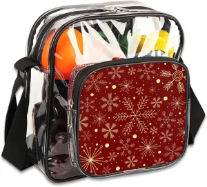 Clear Crossbody Bag Stadium Approved for Women and Men Transparent Messenger Shoulder Bag Clear Purse Bag