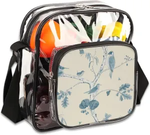 Clear Crossbody Bag Stadium Approved for Women and Men Transparent Messenger Shoulder Bag Clear Purse Bag