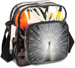 Clear Crossbody Bag Stadium Approved for Women and Men Transparent Messenger Shoulder Bag Clear Purse Bag