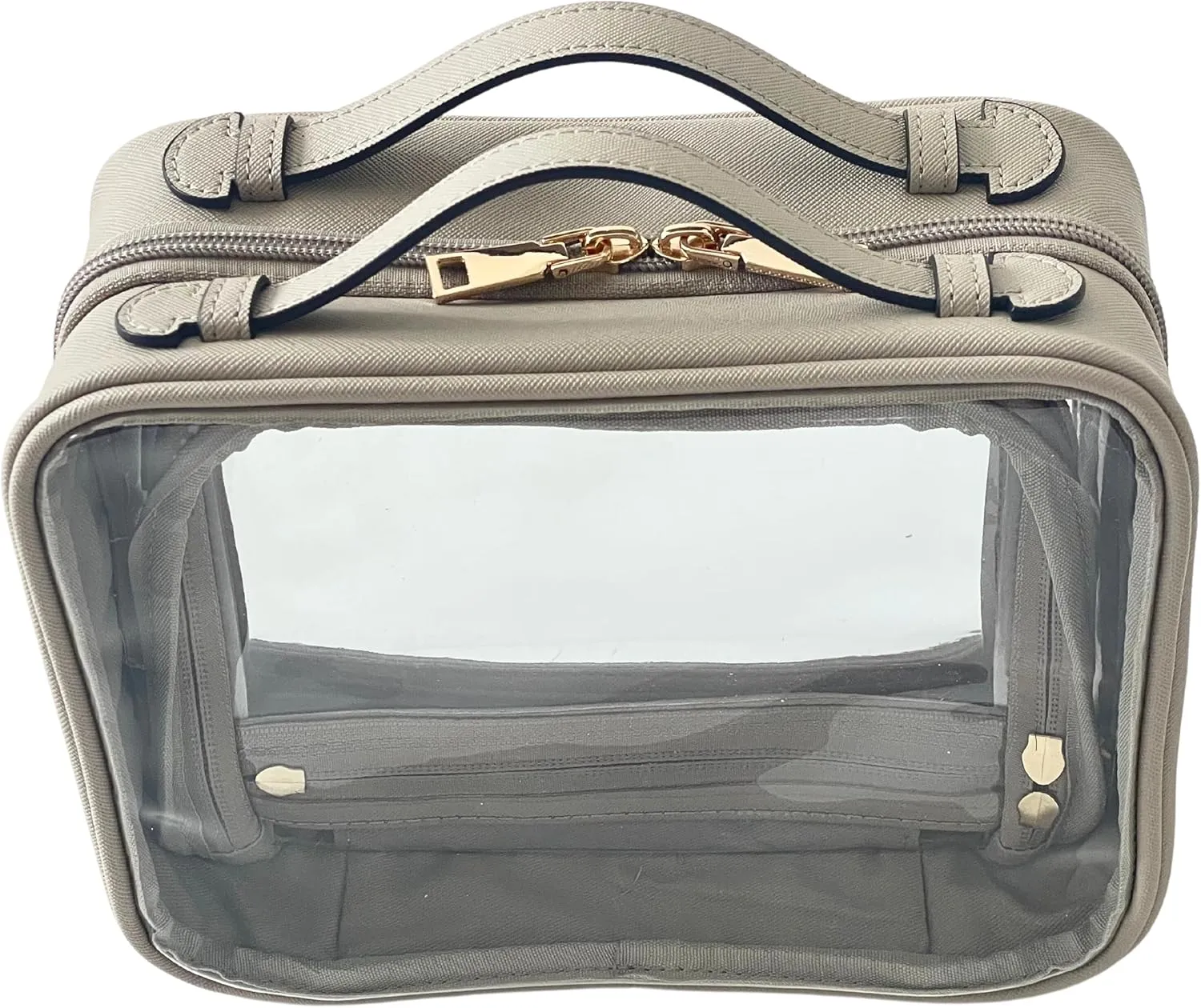 Clear Makeup Bag Toiletry Bag for Women Cosmetic Case Large Capacity Travel Make Up Bag Organizer Transparent Storage Compartment TSA Approved