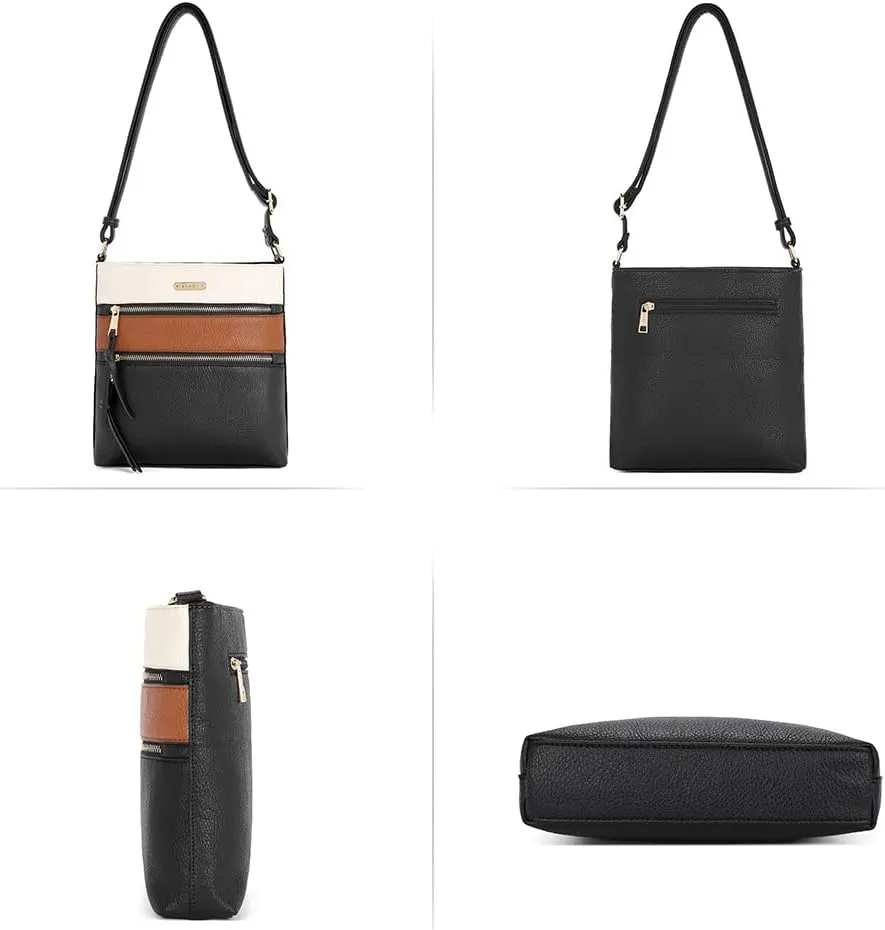 CLUCI Crossbody Purses for Women, Medium Size Zipper Pocket Adjustable Strap, Soft Leather Women's Shoulder Handbags