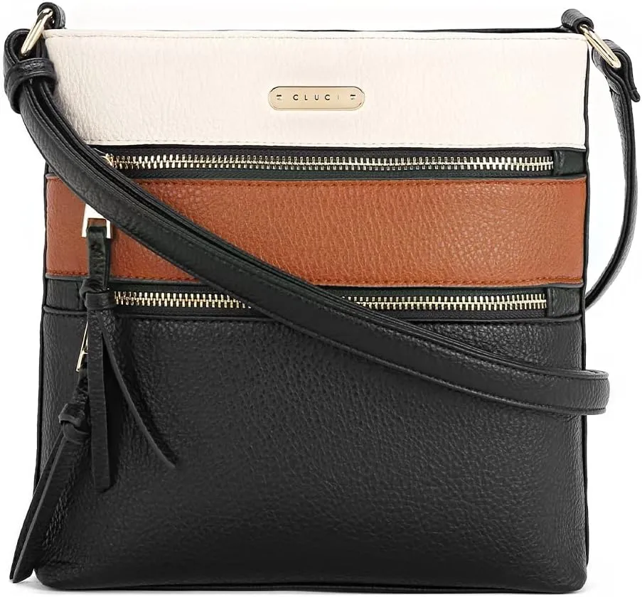 CLUCI Crossbody Purses for Women, Medium Size Zipper Pocket Adjustable Strap, Soft Leather Women's Shoulder Handbags