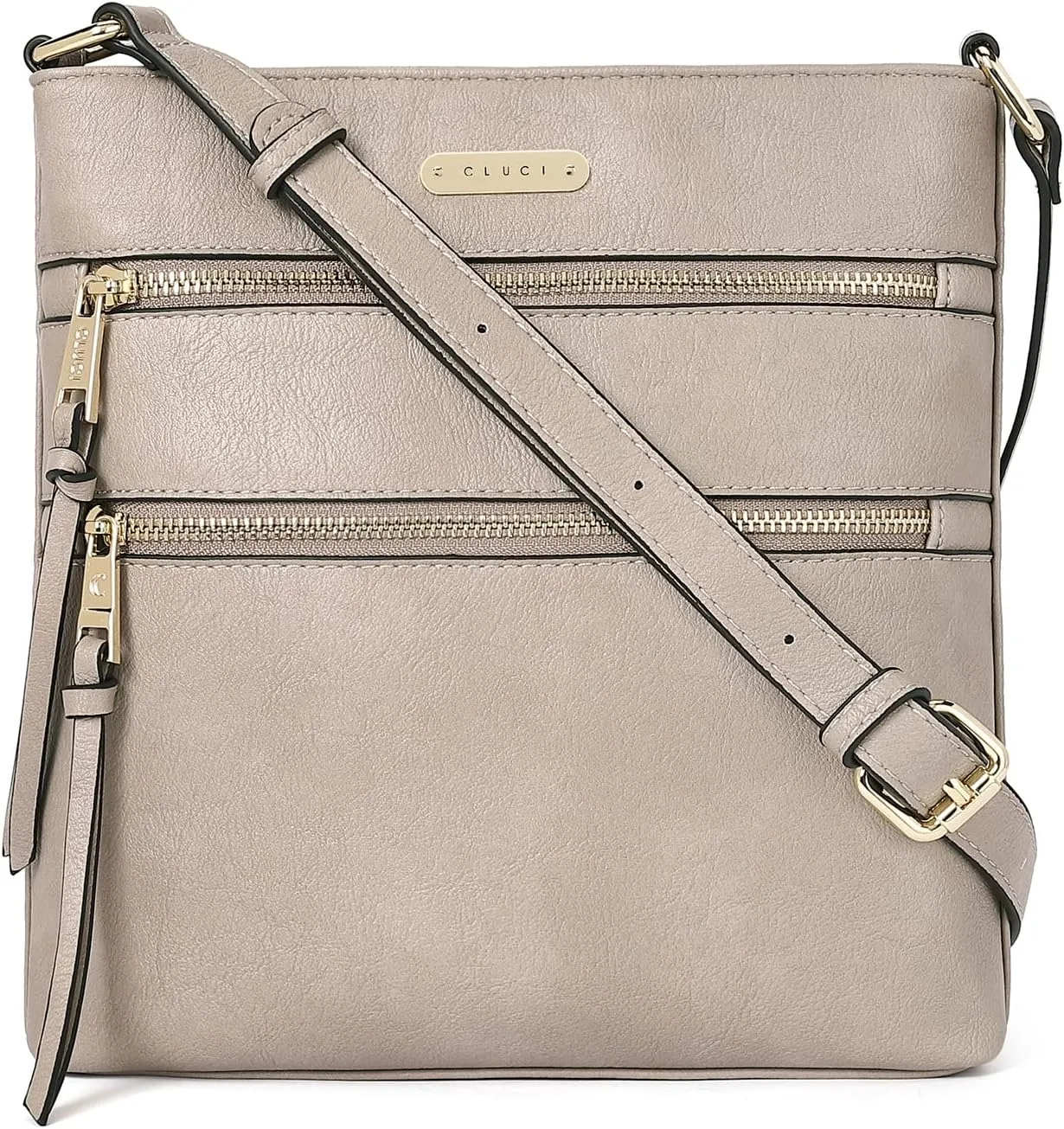 CLUCI Crossbody Purses for Women, Medium Size Zipper Pocket Adjustable Strap, Soft Leather Women's Shoulder Handbags