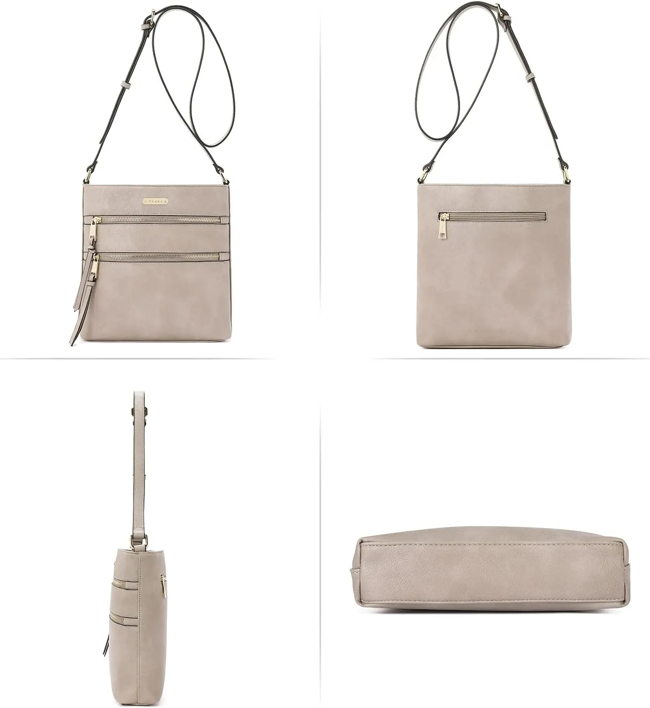 CLUCI Crossbody Purses for Women, Medium Size Zipper Pocket Adjustable Strap, Soft Leather Women's Shoulder Handbags