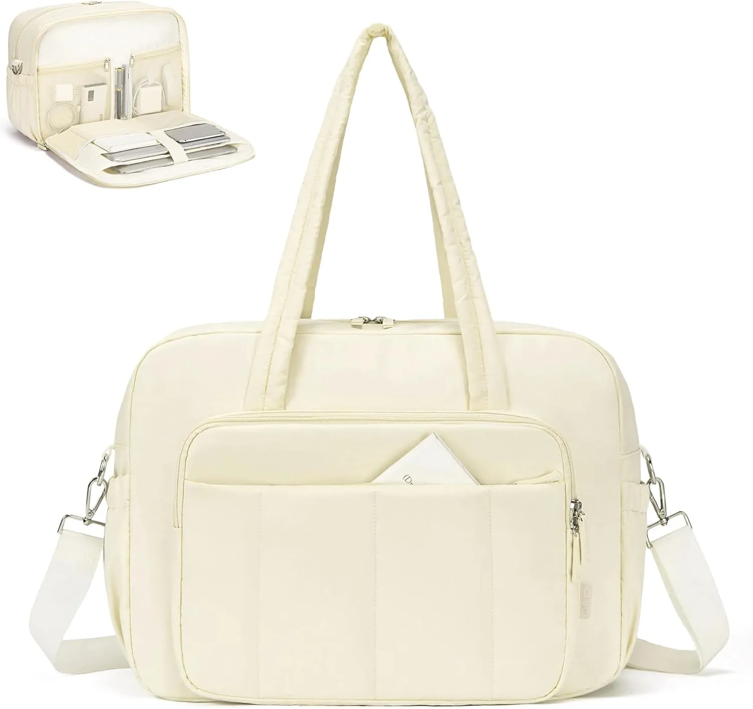 CLUCI Duffle Bag for Travel,Carry on Bag Travel Bags for Women Puffer Tote Bag Small Duffel Bag Overnight Weekender Bags Gym Bag,Carry On Luggage Bags with Laptop Compartment