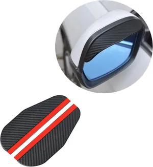 Compatible with Step Wgn 2022 , 2Pcs Car Side Rear View Mirror Rain Eyebrow Visor Rainproof Snow Guard Protector Sun Shield Cover,A Carbon Fiber Look