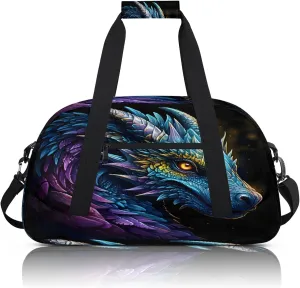 Cool Dragon Small Gym Bag 18 inch Carry On Duffel Bag for Weekender Travel Sports Workout Yoga Gymnastics Dance Ballet