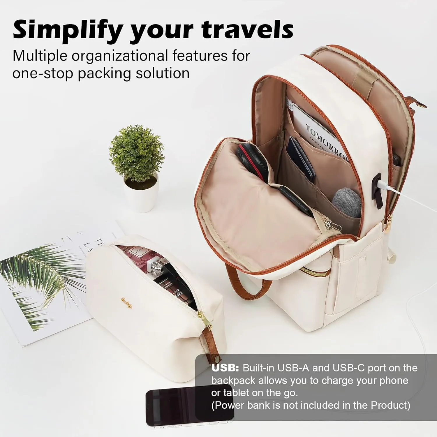 Coolife Luggage Set 3 Piece Suitcase Set Carry On Luggage Hardside Luggage TSA Lock Spinner Wheels Telescopic Handle (White, 3 piece set (BP/TB/20))