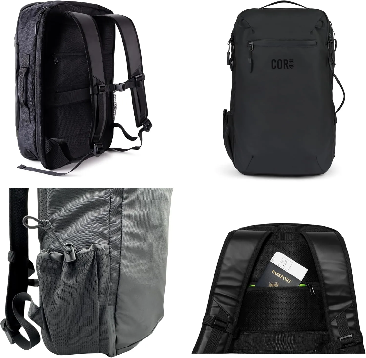 COR Surf Travel Backpack Laptop Backpack 28L Black