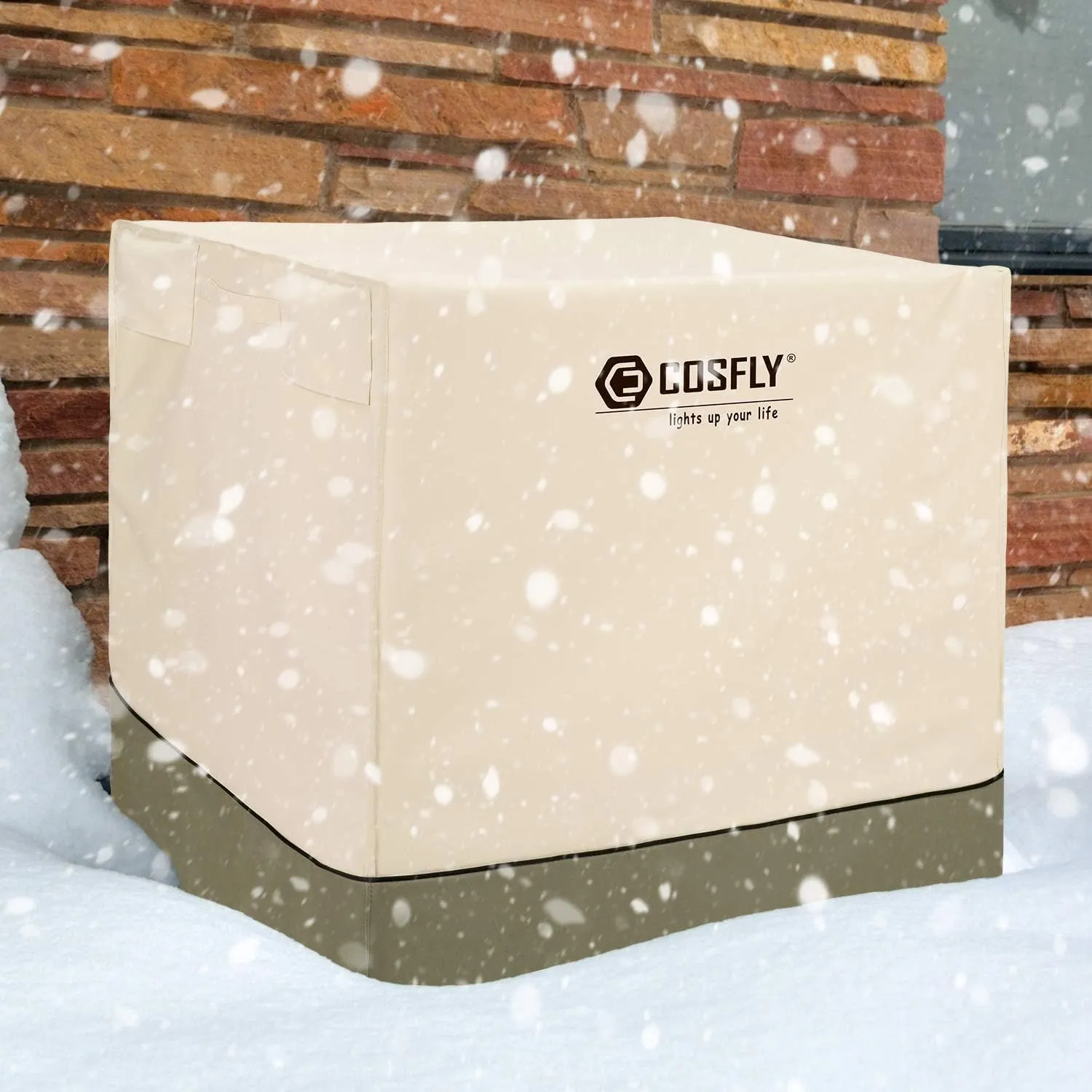 COSFLY Air Conditioner Cover for Outside Units-Durable AC Cover Water Resistant Fabric Windproof Design -Square Fits up to 30 x 30 x 36 inches