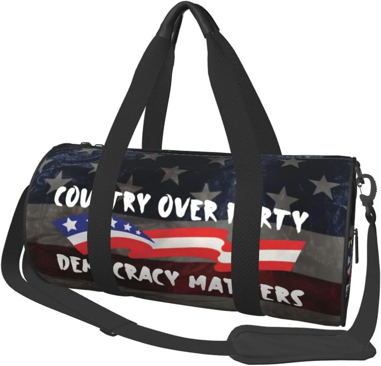 Country Over Party, Democracy Matters Duffel Bag Gym Bag Travel Sports Tote Large Foldable Beach Swim Yoga8