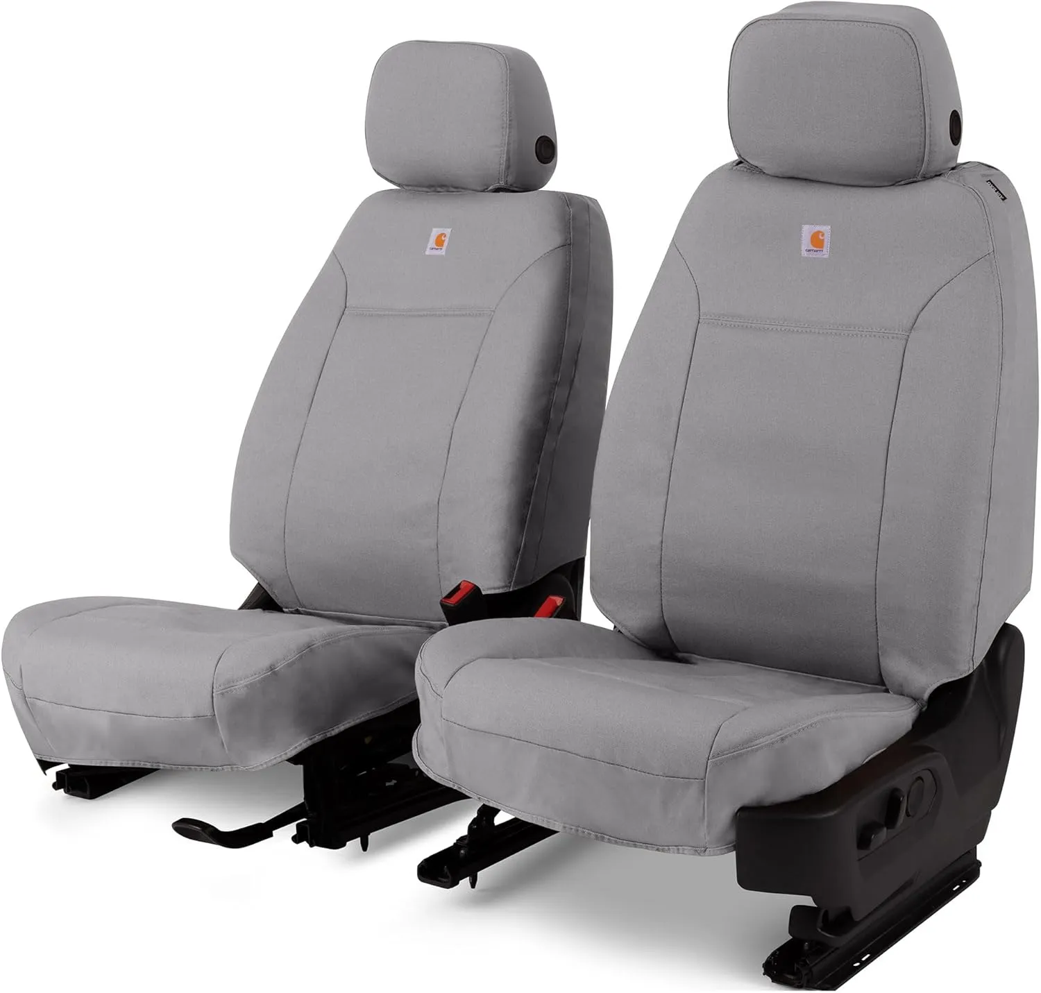 Covercraft Carhartt SeatSaver Custom Seat Covers | Fits 2022-2025 Toyota Tundra, 2023-2025 Toyota Sequoia | 1st Row Bucket Seats, Duckweave Gravel