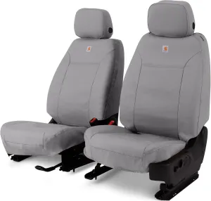 Covercraft Carhartt SeatSaver Custom Seat Covers | Fits 2022-2025 Toyota Tundra, 2023-2025 Toyota Sequoia | 1st Row Bucket Seats, Duckweave Gravel