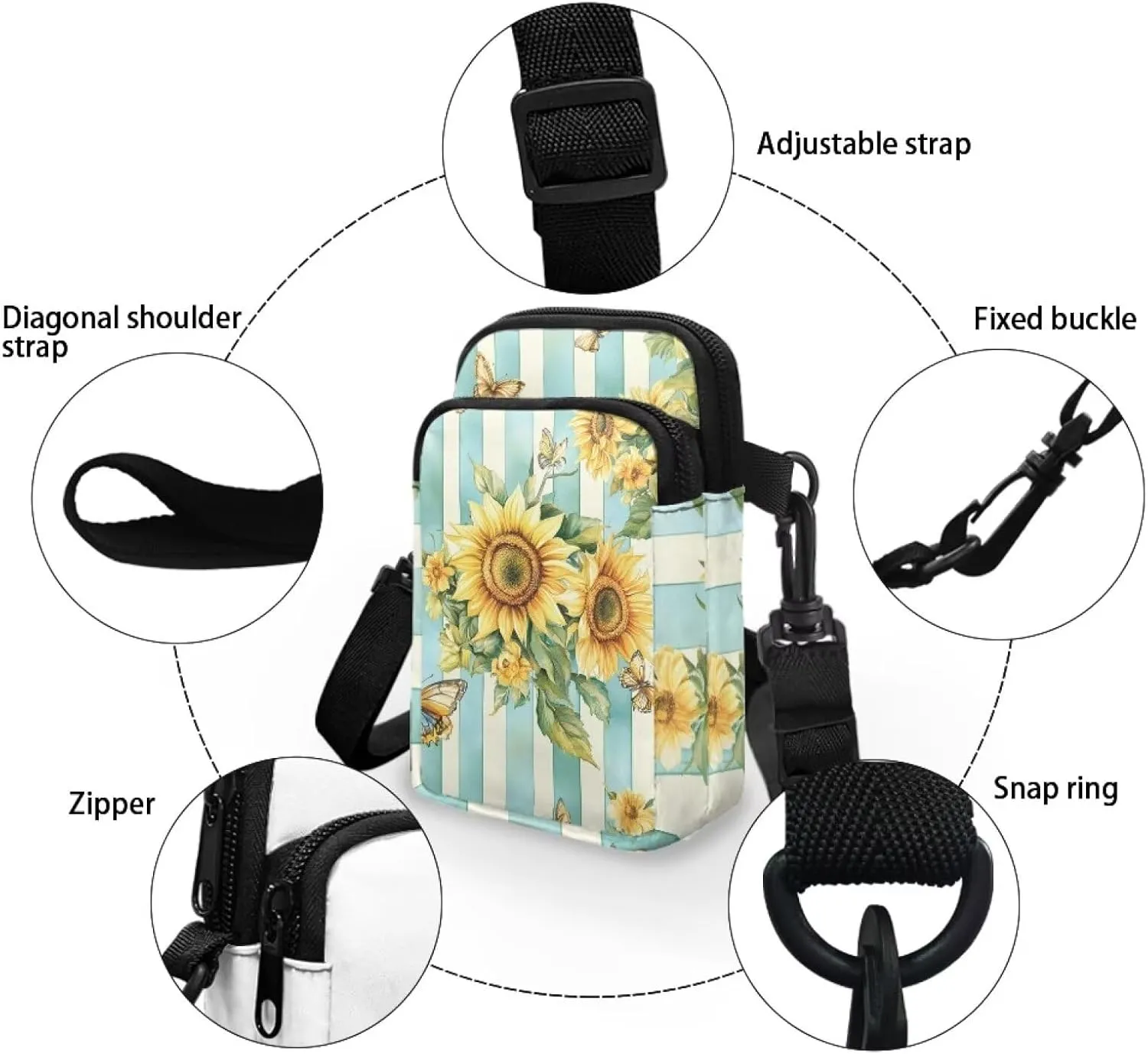 Crossbody Backpack for Women Sling Bag with Adjustable Strap Women Cross Body Chest Bag Mini Purse
