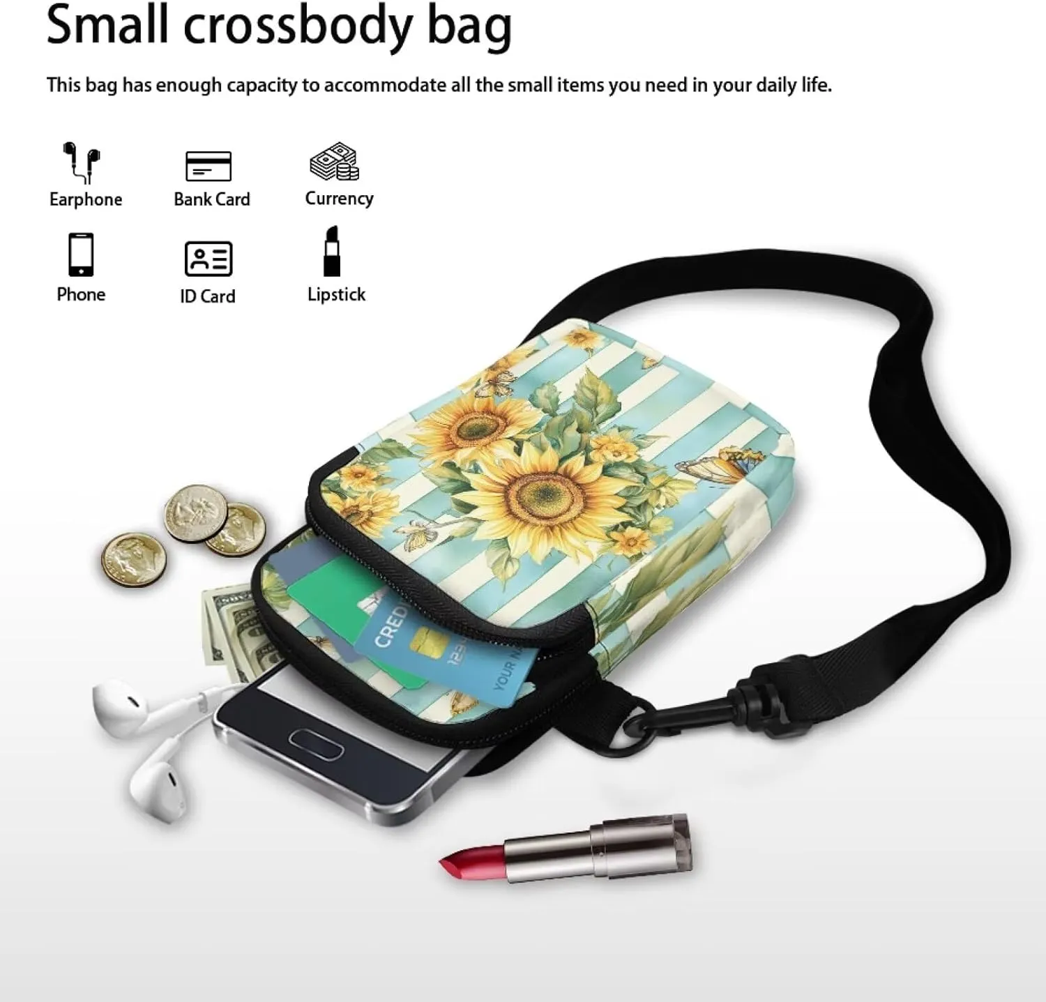 Crossbody Backpack for Women Sling Bag with Adjustable Strap Women Cross Body Chest Bag Mini Purse