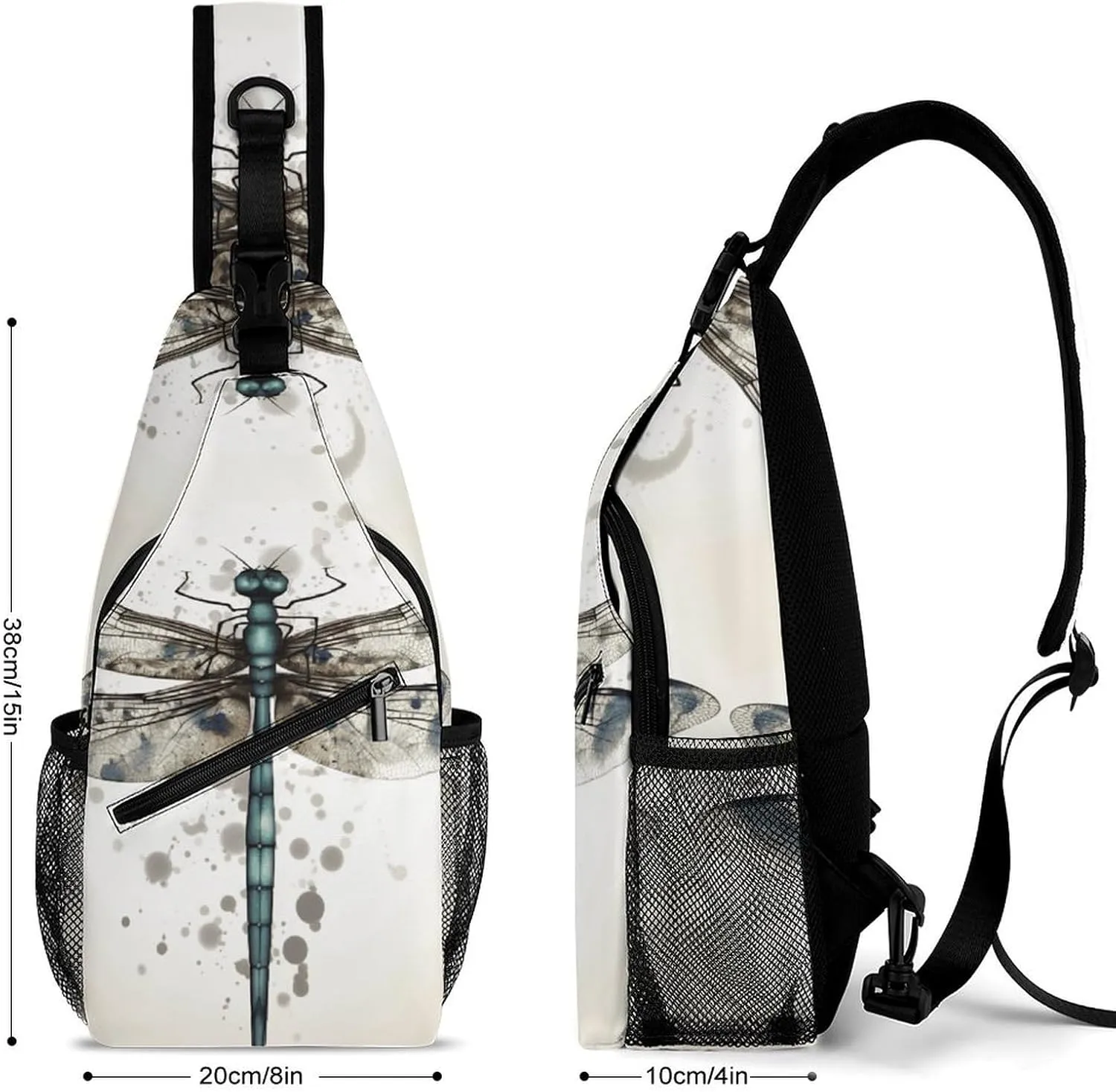 Crossbody Bag for Women Men Chest Bag Meat Slices Pattern Sling Bag Crossbody Shoulder Bag Sling Backpack