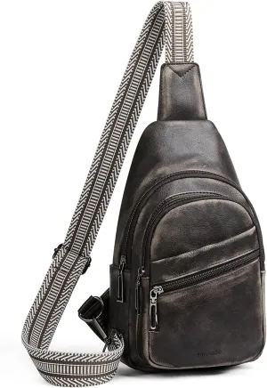 Crossbody Bags for Women Men Sling Bag 5 Pockets Fanny Pack Sling Backpack Chest Daypack Travel Purse Anti Theft
