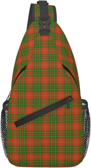 Crossbody Sling Backpack Clan Burnett Ancient Tartan Shoulder Chest Bag Daypack for Traveling Sport