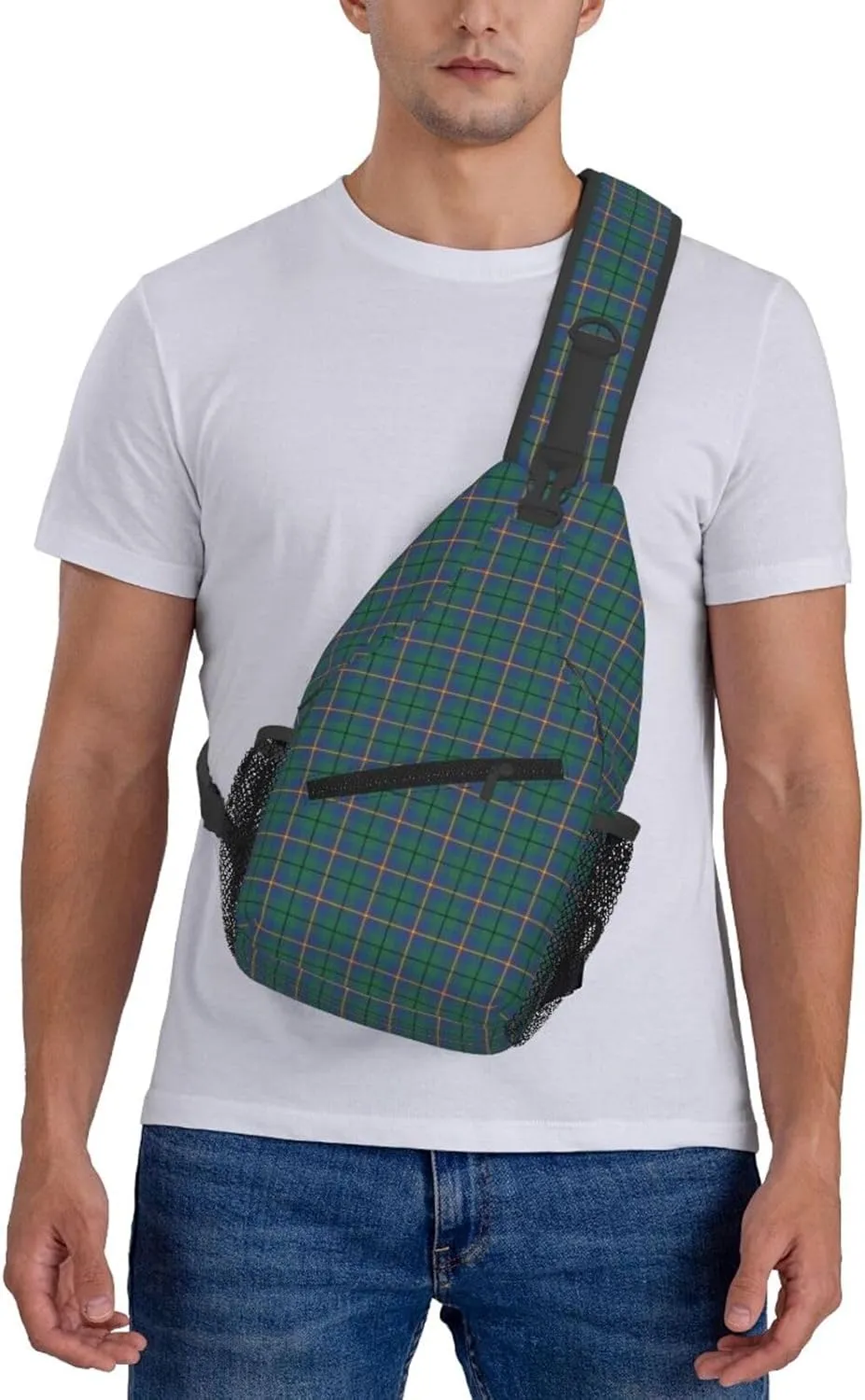 Crossbody Sling Backpack Clan Carmichael Ancient Tartan Shoulder Chest Bag Daypack for Traveling Sport