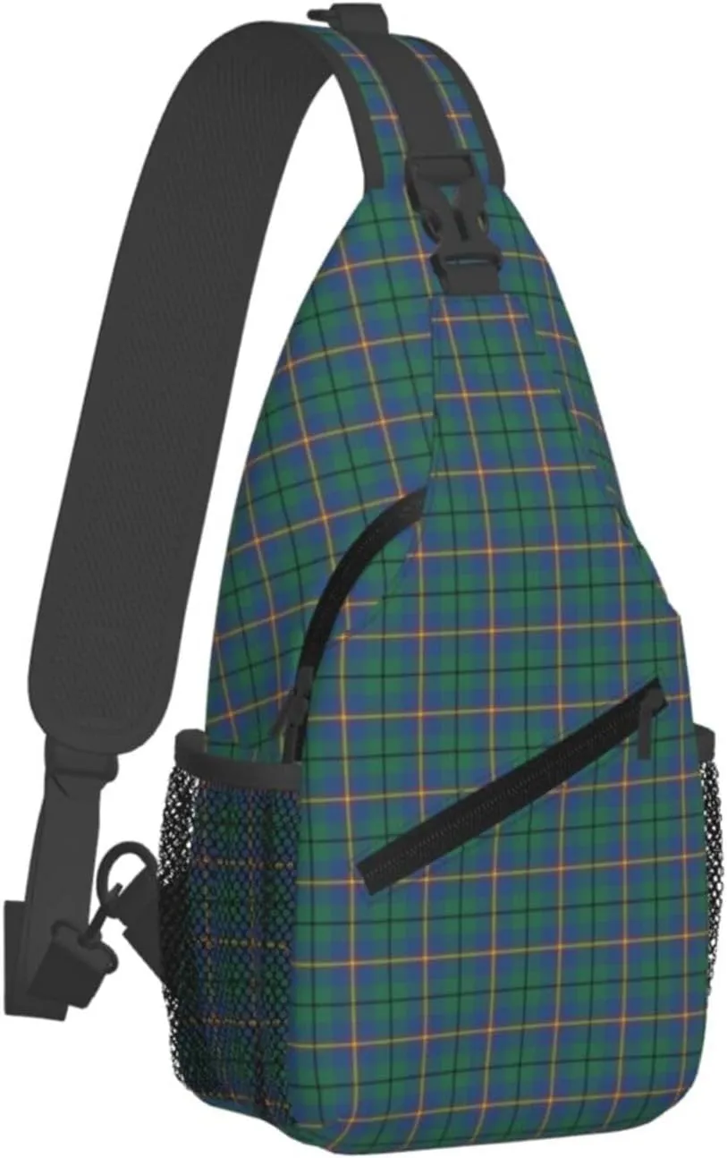 Crossbody Sling Backpack Clan Carmichael Ancient Tartan Shoulder Chest Bag Daypack for Traveling Sport