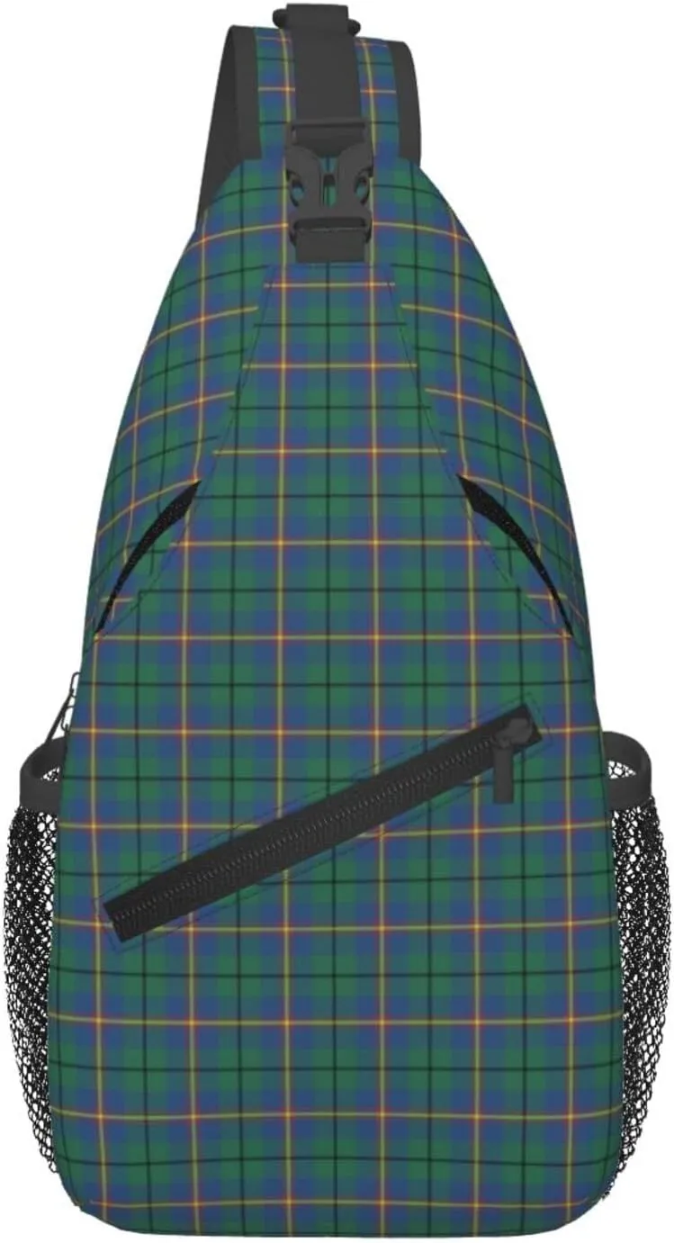 Crossbody Sling Backpack Clan Carmichael Ancient Tartan Shoulder Chest Bag Daypack for Traveling Sport