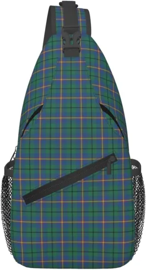 Crossbody Sling Backpack Clan Carmichael Ancient Tartan Shoulder Chest Bag Daypack for Traveling Sport