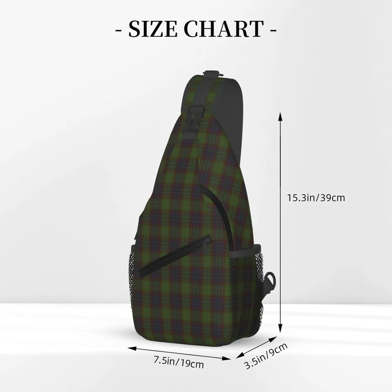 Crossbody Sling Backpack Clan Cunningham Hunting Modern Tartan Shoulder Chest Bag Daypack for Traveling Sport