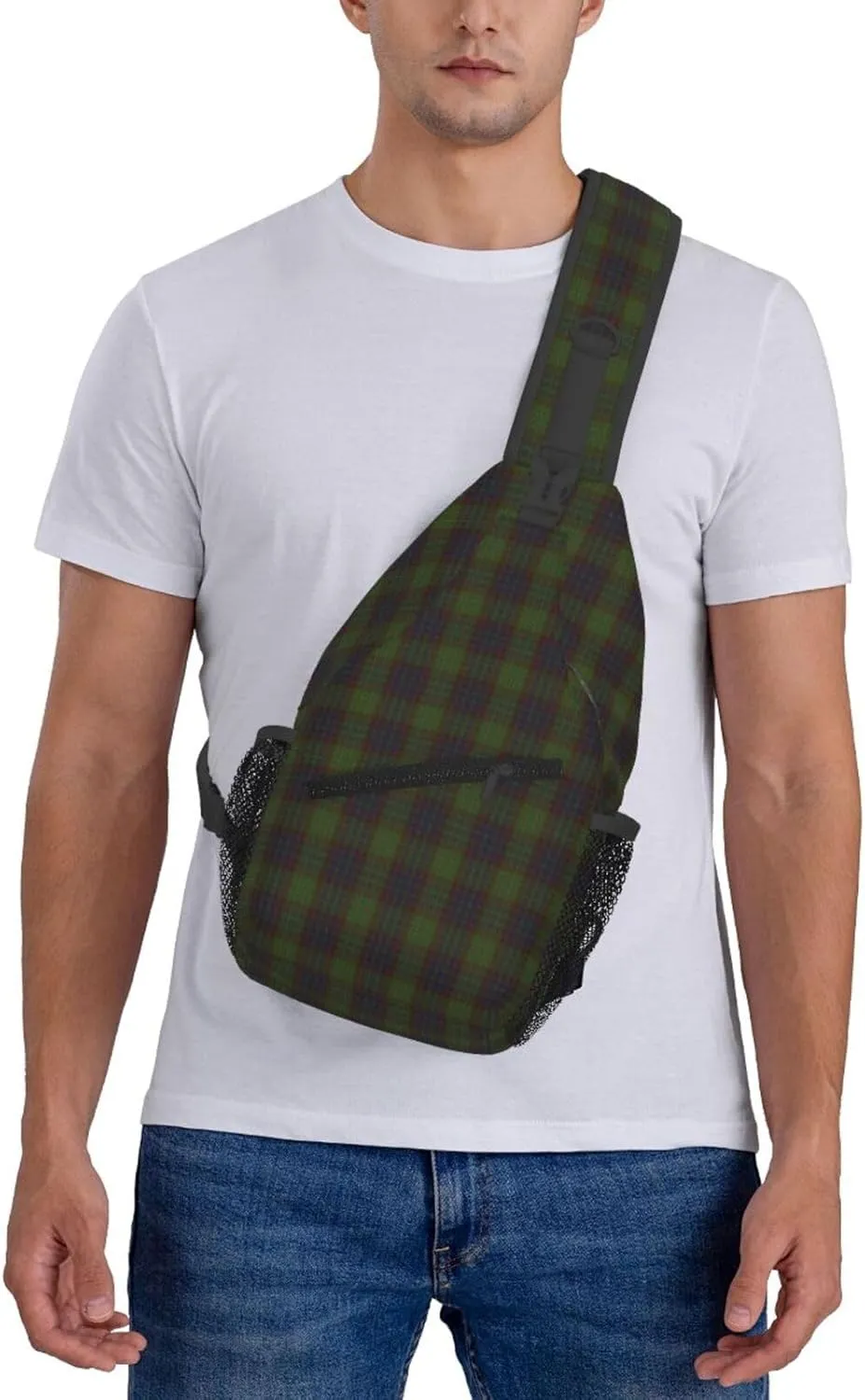 Crossbody Sling Backpack Clan Cunningham Hunting Modern Tartan Shoulder Chest Bag Daypack for Traveling Sport