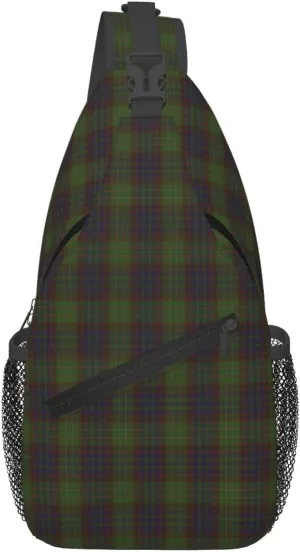 Crossbody Sling Backpack Clan Cunningham Hunting Modern Tartan Shoulder Chest Bag Daypack for Traveling Sport