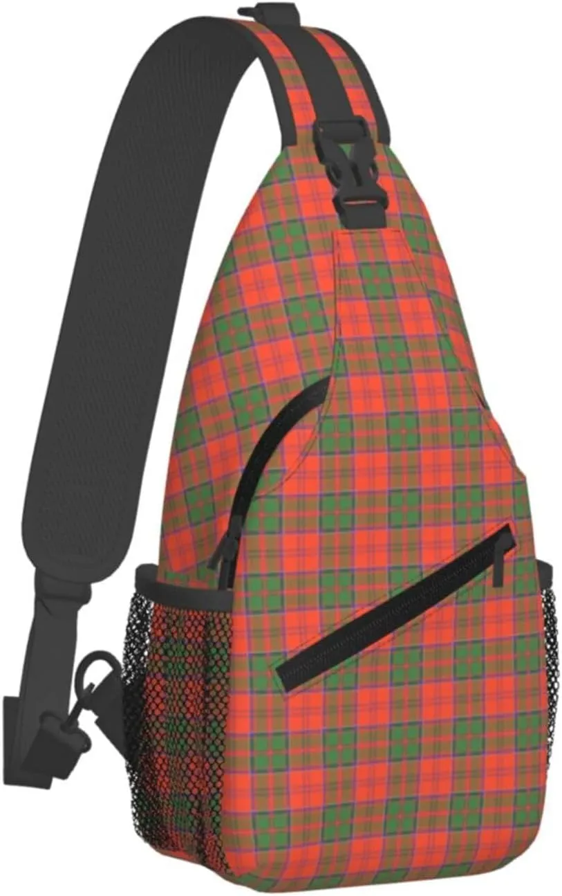 Crossbody Sling Backpack Clan Grant Ancient Tartan Shoulder Chest Bag Daypack for Traveling Sport