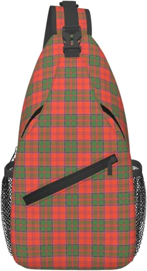 Crossbody Sling Backpack Clan Grant Ancient Tartan Shoulder Chest Bag Daypack for Traveling Sport