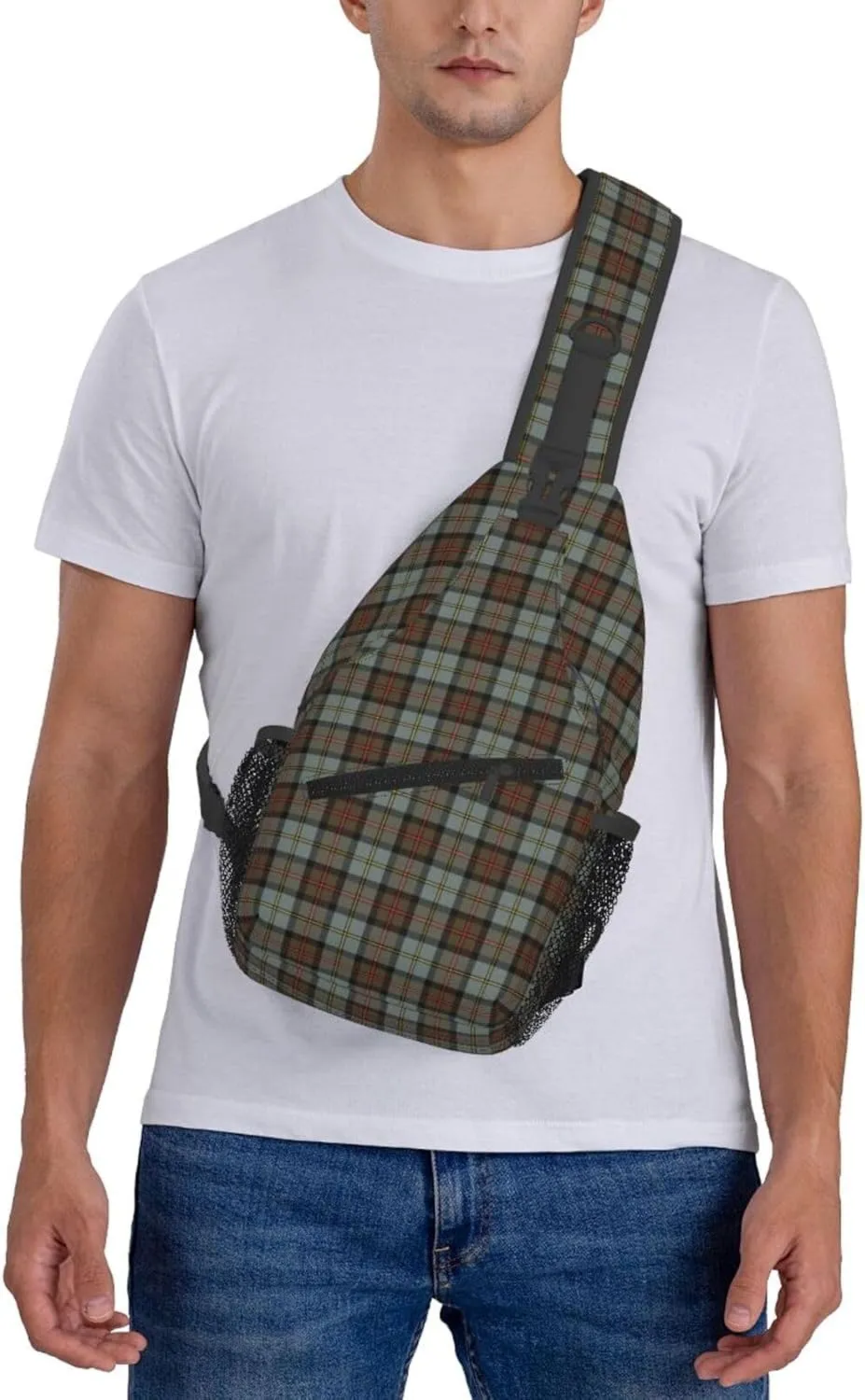 Crossbody Sling Backpack Clan MacLeod of Harris Weathered Tartan Shoulder Chest Bag Daypack for Traveling Sport