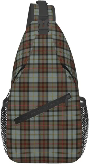 Crossbody Sling Backpack Clan MacLeod of Harris Weathered Tartan Shoulder Chest Bag Daypack for Traveling Sport