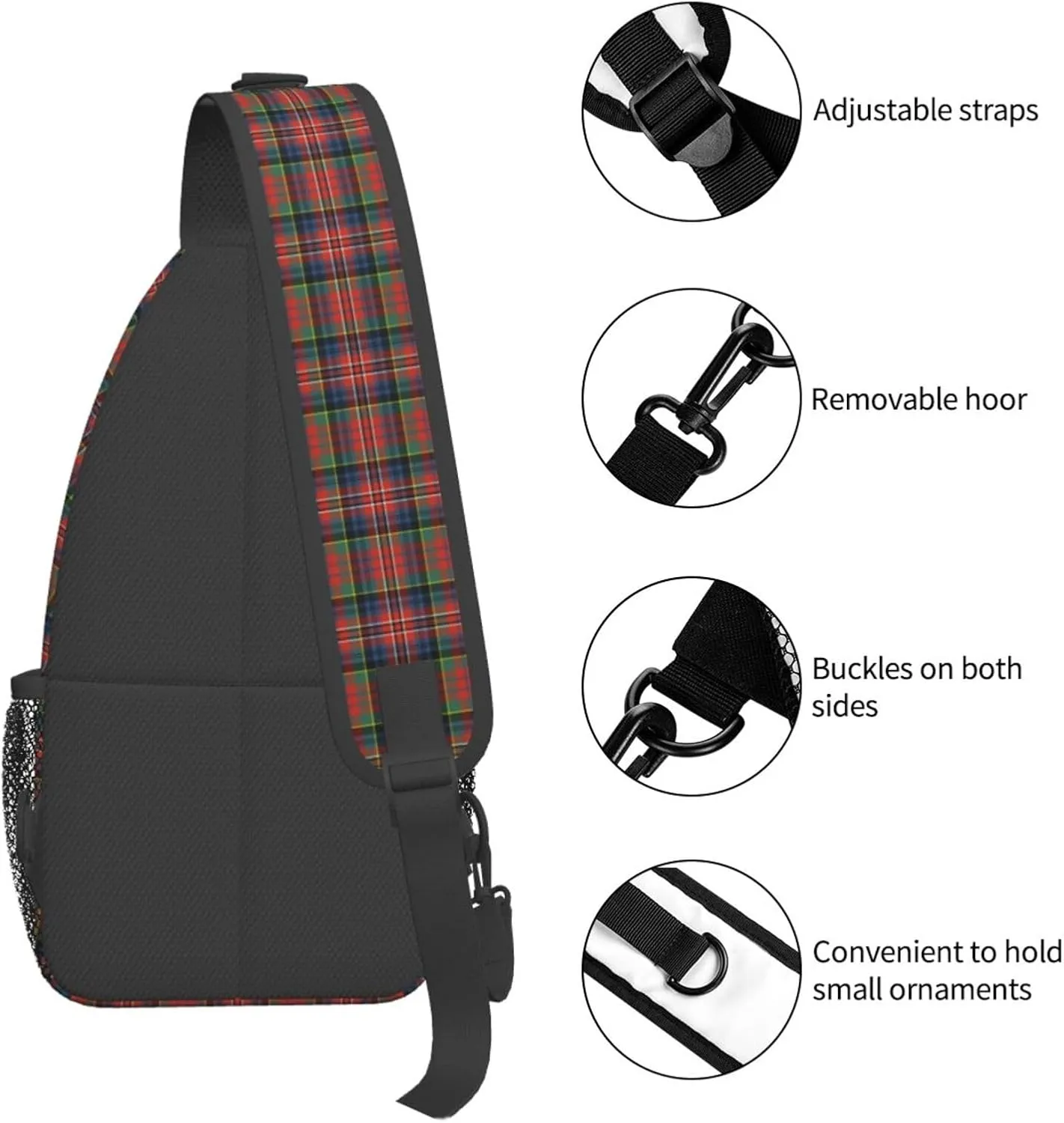 Crossbody Sling Backpack Clan MacPherson Ancient Tartan Shoulder Chest Bag Daypack for Traveling Sport