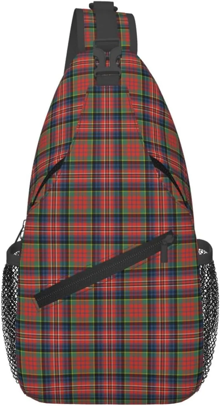 Crossbody Sling Backpack Clan MacPherson Ancient Tartan Shoulder Chest Bag Daypack for Traveling Sport