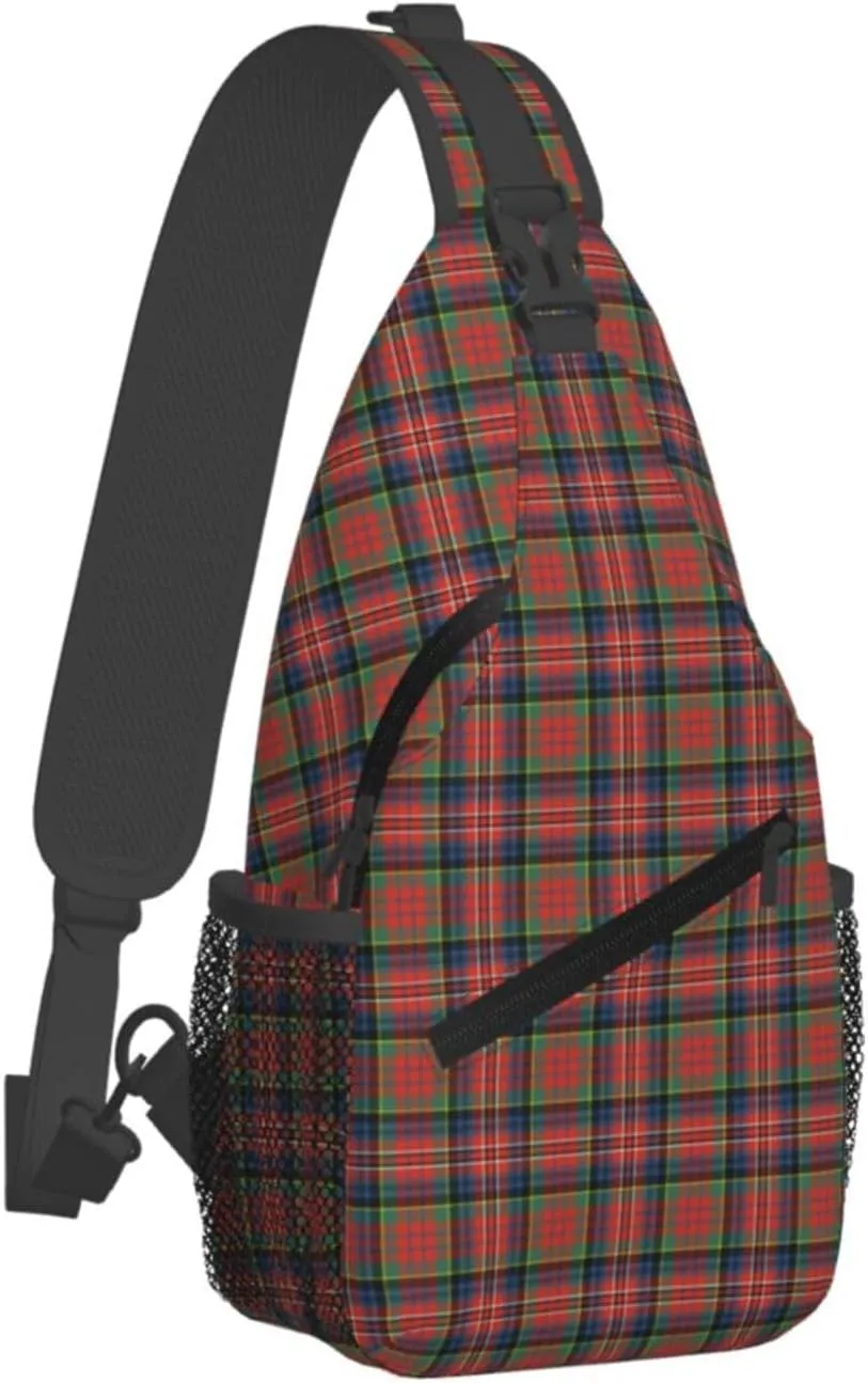 Crossbody Sling Backpack Clan MacPherson Ancient Tartan Shoulder Chest Bag Daypack for Traveling Sport