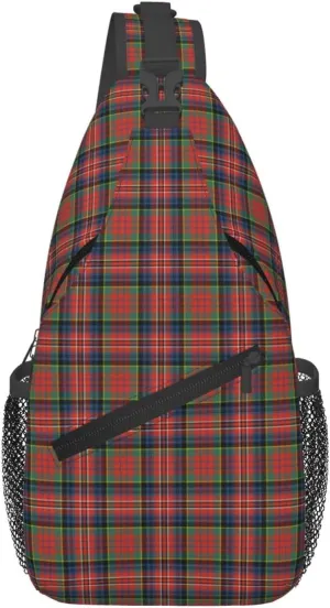 Crossbody Sling Backpack Clan MacPherson Ancient Tartan Shoulder Chest Bag Daypack for Traveling Sport