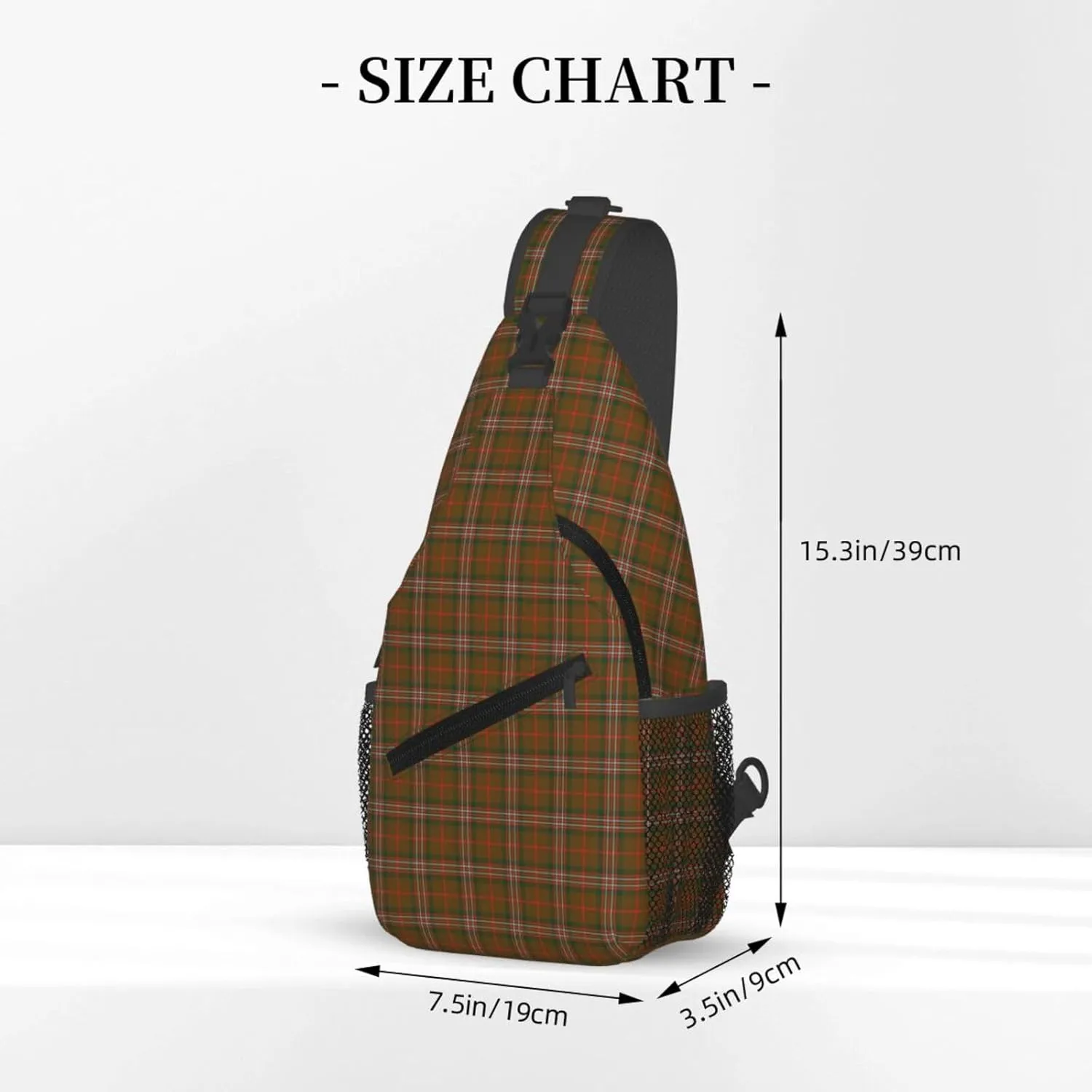 Crossbody Sling Backpack Clan Scott Brown Modern Tartan Shoulder Chest Bag Daypack for Traveling Sport