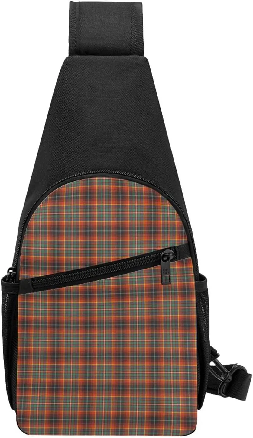 Crossbody Sling Backpack Innes Ancient Tartan Shoulder Chest Bag Daypack for Traveling Sport