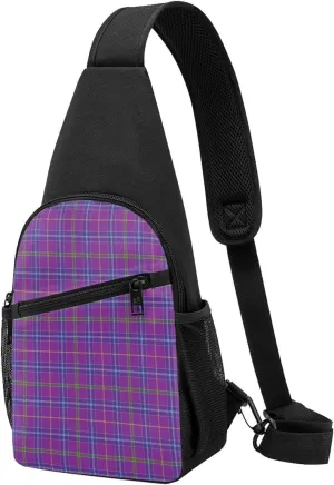 Crossbody Sling Backpack Jackson Tartan Shoulder Chest Bag Daypack for Traveling Sport