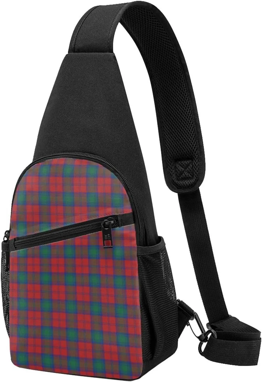 Crossbody Sling Backpack Lindsay Modern Tartan Shoulder Chest Bag Daypack for Traveling Sport