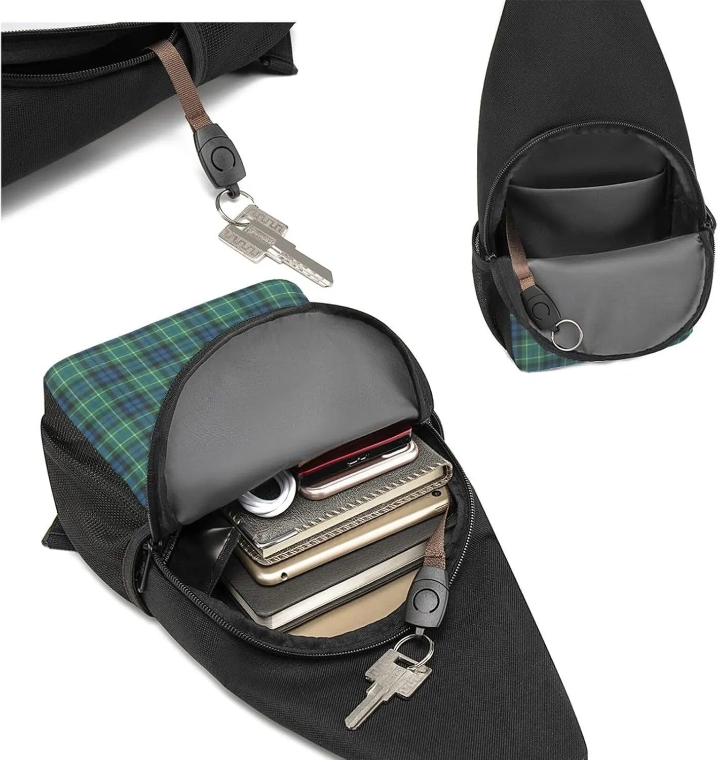 Crossbody Sling Backpack MacNeil of Colonsay Ancient Tartan Shoulder Chest Bag Daypack for Traveling Sport