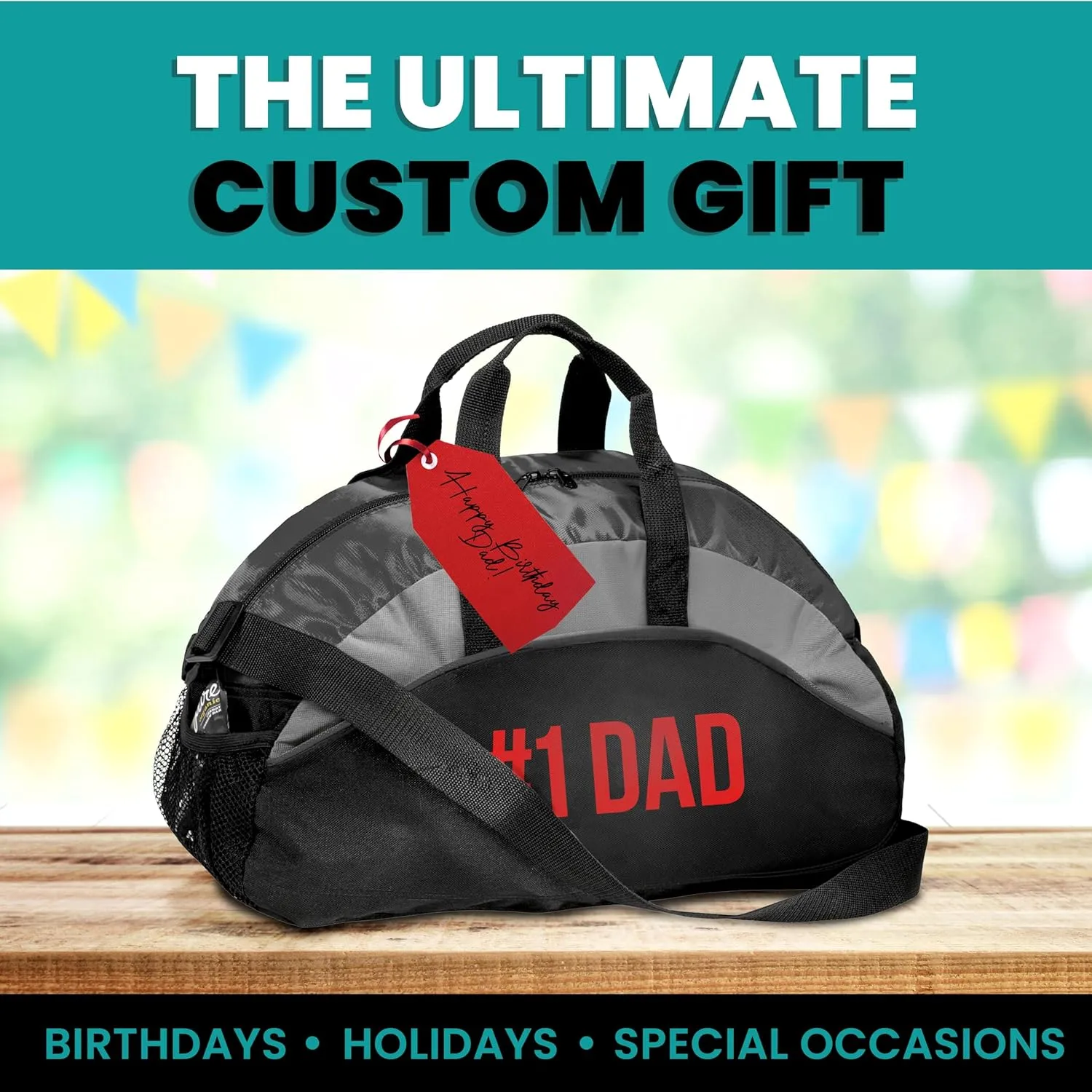 Custom Athletic Travel Duffel Bag - Add Your Custom Text