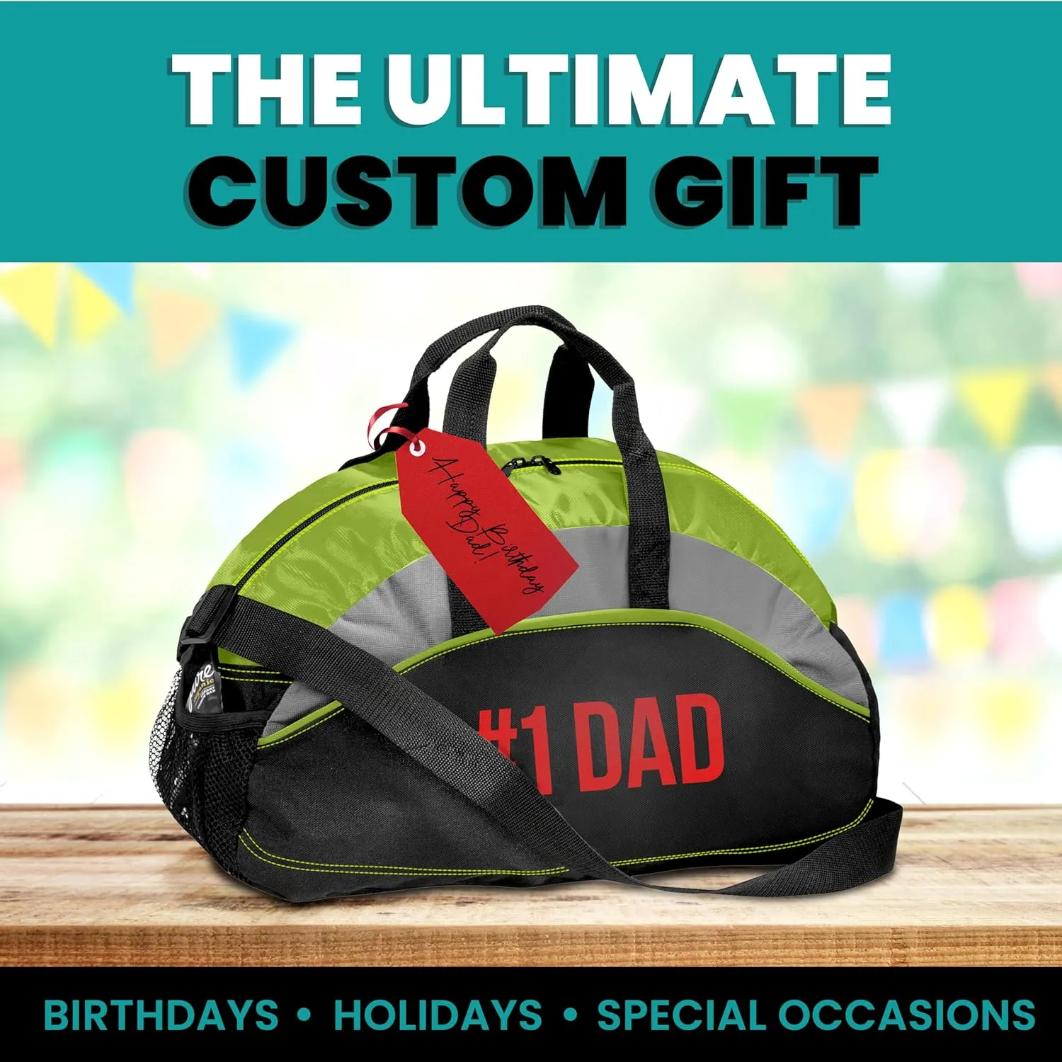 Custom Athletic Travel Duffel Bag - Add Your Custom Text