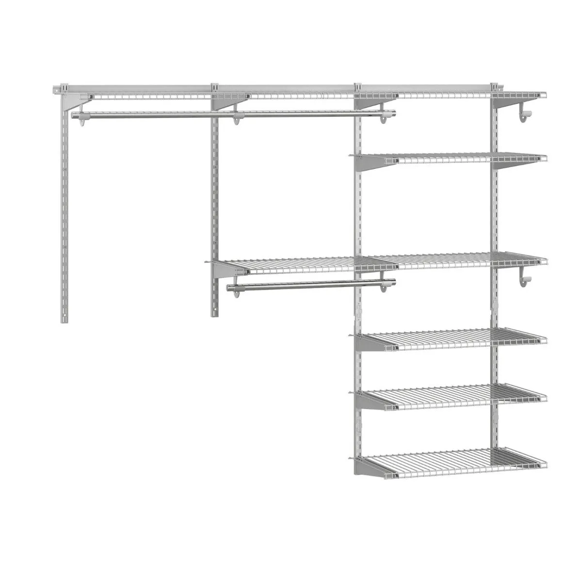 Custom Closet Organizer System Kit with Shelves