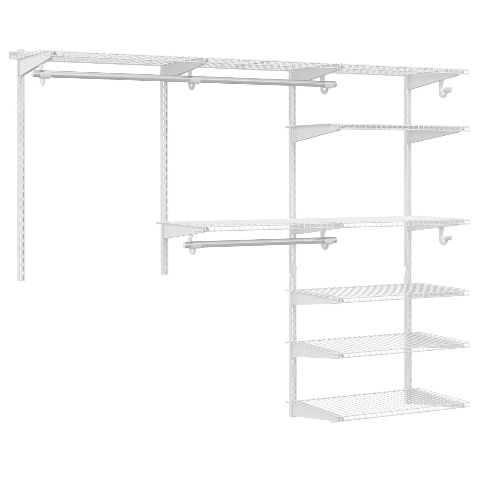 Custom Closet Organizer System Kit with Shelves