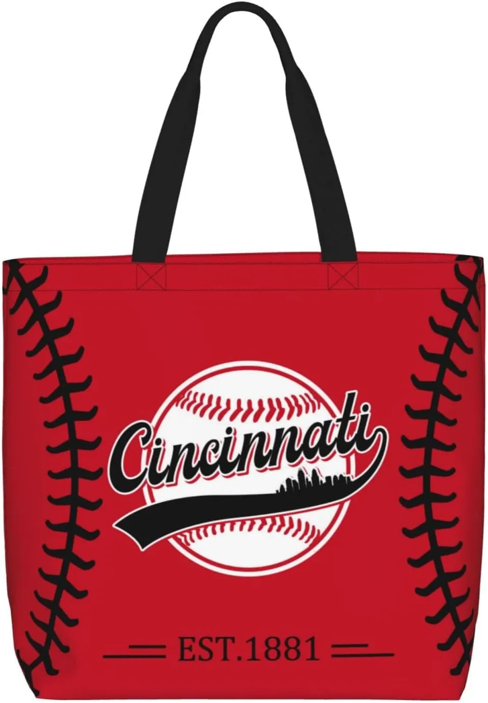Custom Shoulder Bag Handbag,Personalized Custom Baseball Style Tote Bag,Large Shoulder Tote for Women Men Gift
